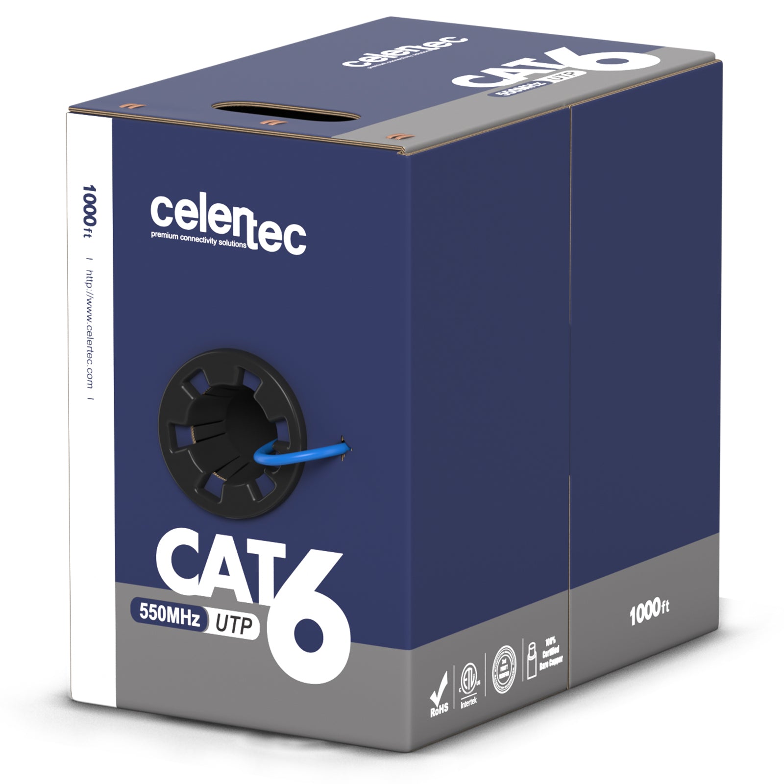 cat 6 ethernet cable utp cmr 1000ft blue