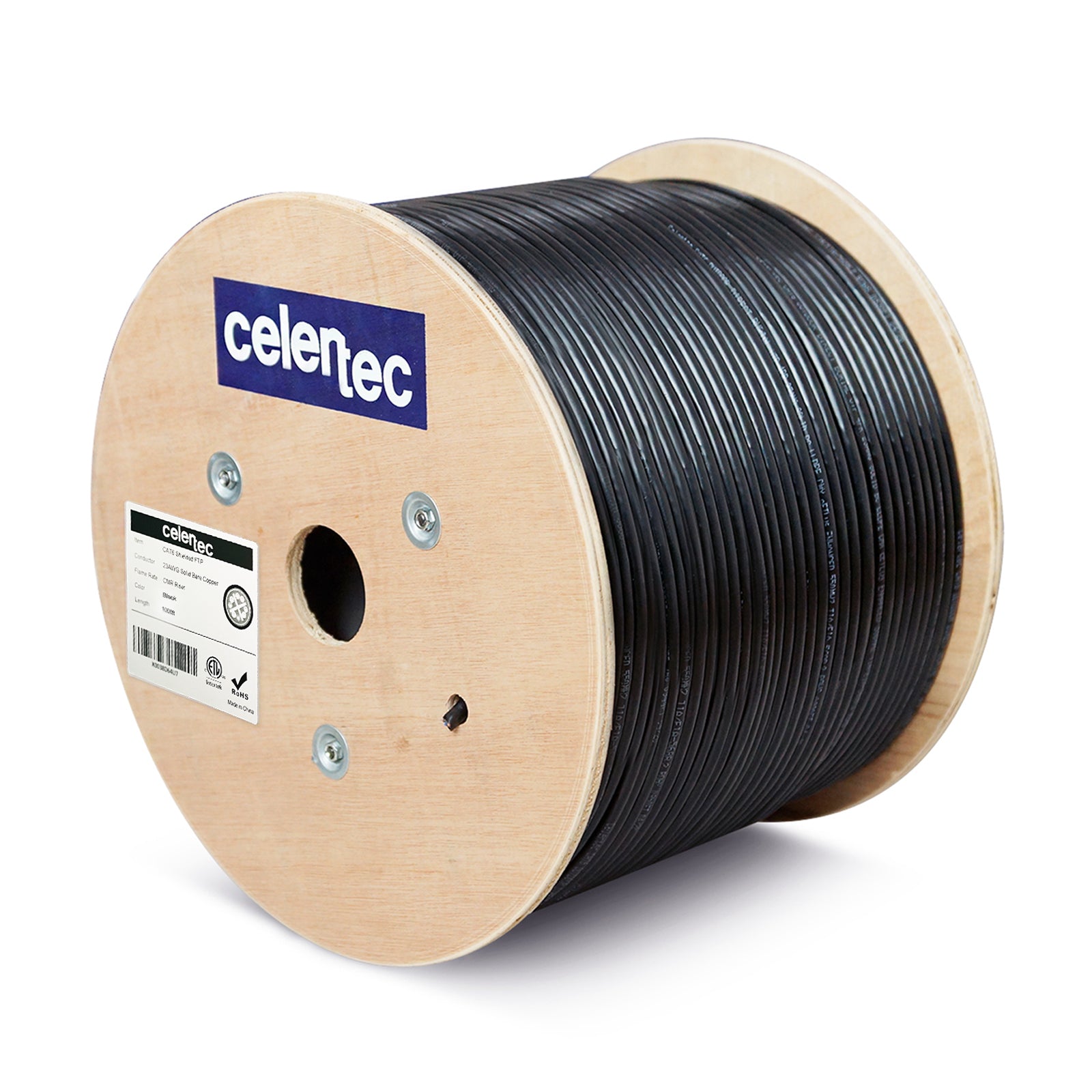 Cat6 Shielded Cable 1000ft black